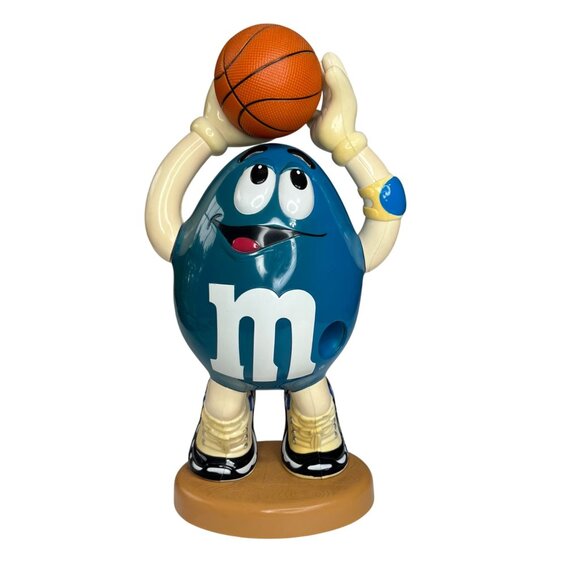 M&Ms Candy Dispenser Basketball Player Figurine Blue Collectible Plastic - Picture 1 of 8